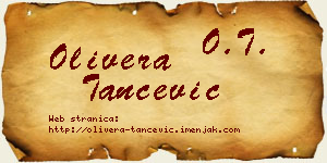 Olivera Tančević vizit kartica